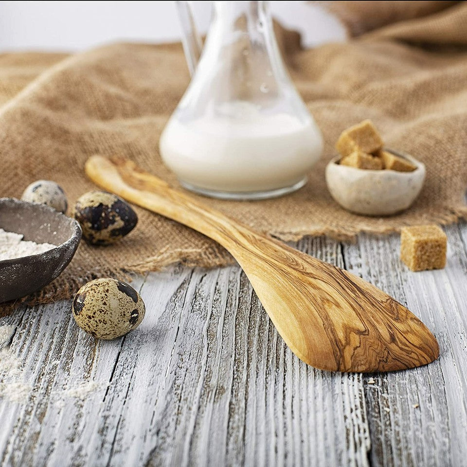 Wooden Spatula Set, Kitchen Utensils Set, Olive Wood Cooking Spatulas, Set of 2